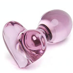 Crystal Glass Butt Plug,Mini Pink Glass Anal Plug, Anal Masturbation Plug For Men Women Gay And Couples
