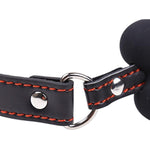 Mouth Bite Ball Gag Bondage Pet Bone Bite Pu Leather Straps Bdsm Restraints Sex Toys (Black)