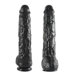 17.3 Inch Long Realistic Huge Thick Dildo + 6.7 Inch Anal Butt Plug Trainer (S)