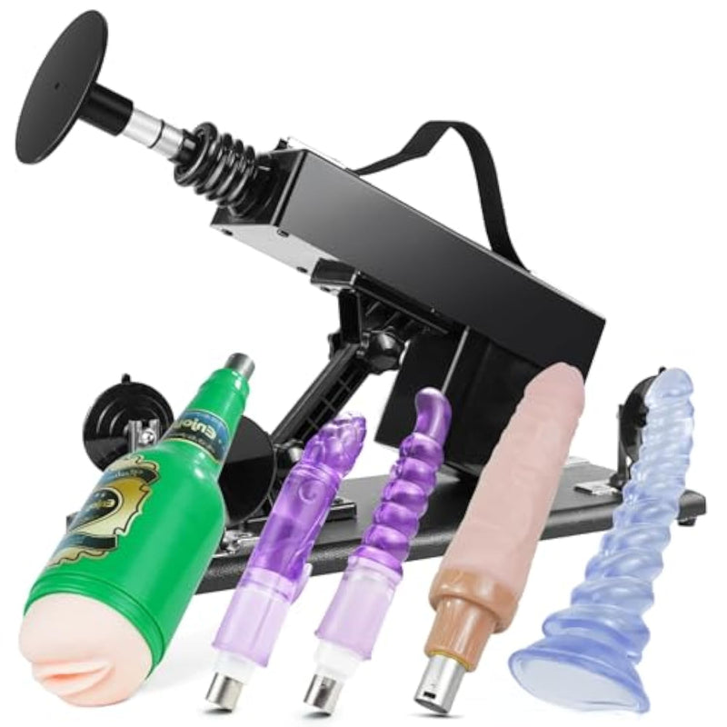 Sex Machine,3Xlr Thrusting Sex Machine With Masturbator Cup And Dildo Attahcments,Thrusting Dildo Machine With Suction Cup Adapter Sex Toys For Women Men And Couples