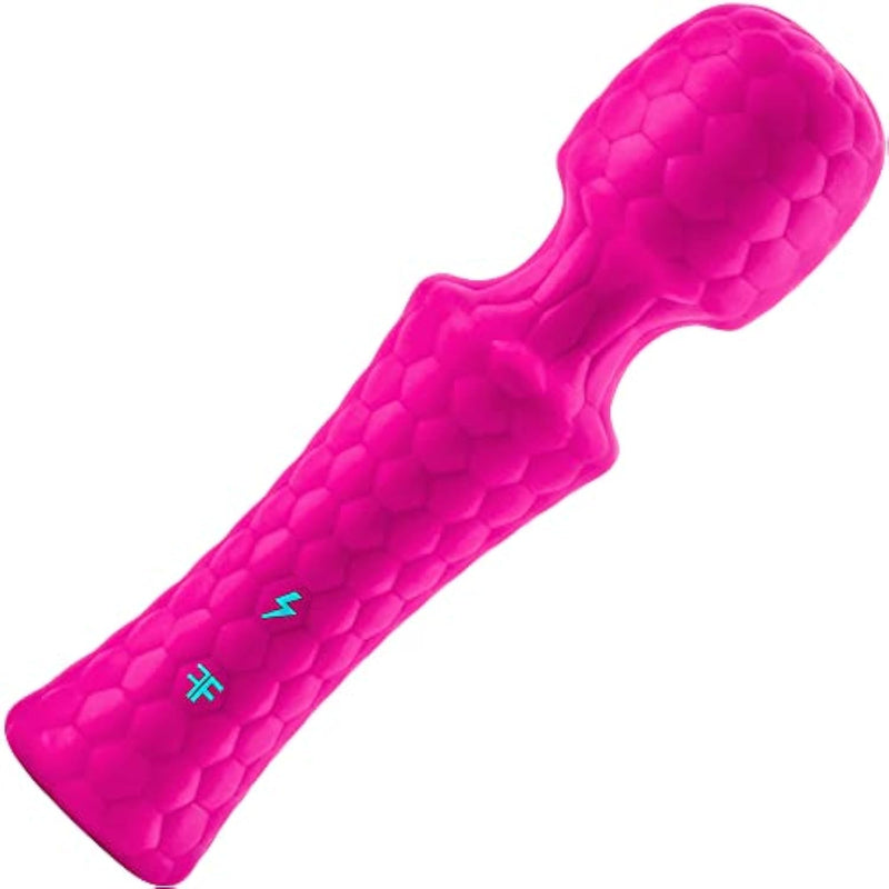 Mini Ultra Wand Vibrator Sex Toy - Travel-Size Silicone Adult Toy With Flexible Head & Internal Vibration Dampener To Prevent Hand Vibrating - 10 Patterns, Boost Mode, 100% Waterproof (Mini, Pink)
