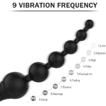 Electric Big Bead - Wearable Pull Beads, Silicone Hip Plug Toys, Long Anal And Penile Plug, 9 Vibration Frequencies, Sex Vibrator, Anal Plug (Black - Rct)