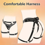 Strap On Dildo Harness Sex Toys For Pegging, Wearable Strapon Harness Thigh Sling With 7 Inch Realistic Suction Cup Dildo Lesbian Toy, Adjustable Strapless Strapon G-Spot Adult Toys For Women Couples