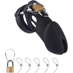 Chastity Cage Device For Men Breathable Chastity Devices Lightweight Silicone Sexual Wellness Male Cock Cage Sex Toys-Black1