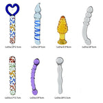 7 Types Set Crystal Glass Anal Plug New Top Unique Design Sex Toy Adult Products Crystal Glass Sm G-Spot Pleasure Anal Butt Plug Stimulator (Style 1)