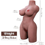 Realistic Sex Doll Men Masturbador 3D Boobs Pocket Pussies Anal Hands Free Masturbators Male Sex Toys Butt Tpe Real Life Size Torso Sex Dolls Mens Vagina Masturbator Fake Pussy Ass Adult Toy