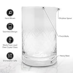 Bartending Kit with Crystal Mixing Glass, Jigger, Strainer & Bar Spoon