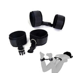 Bdsm Restraints Sets Black Handcuffs And Ankle Cuffs Adjustable Leg Wrist Cuffs Kit Velcro Stuffed Cuffs Fetish Bondage Sex Toys For Adult Beginner Couples Roleplay Sm Game