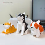 3D Origami Puppy Craft Kit with Husky, Corgi & Shiba Inu Designs for Teens & Adults
