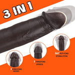 9.8" Thrusting Dildo Vibrator For Women, Realistic Vibrating Dildos With Remote Control 3 Telescopic & 5 Vibrations Modes, Silicone Telescopic Dildo Sex Toys For Couple G-Spot Anal Stimulation