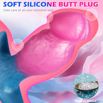 Long-Term Wear Anal Dildo for Adults, Soft Silicone Butt Plug with Suction Cup, 200G