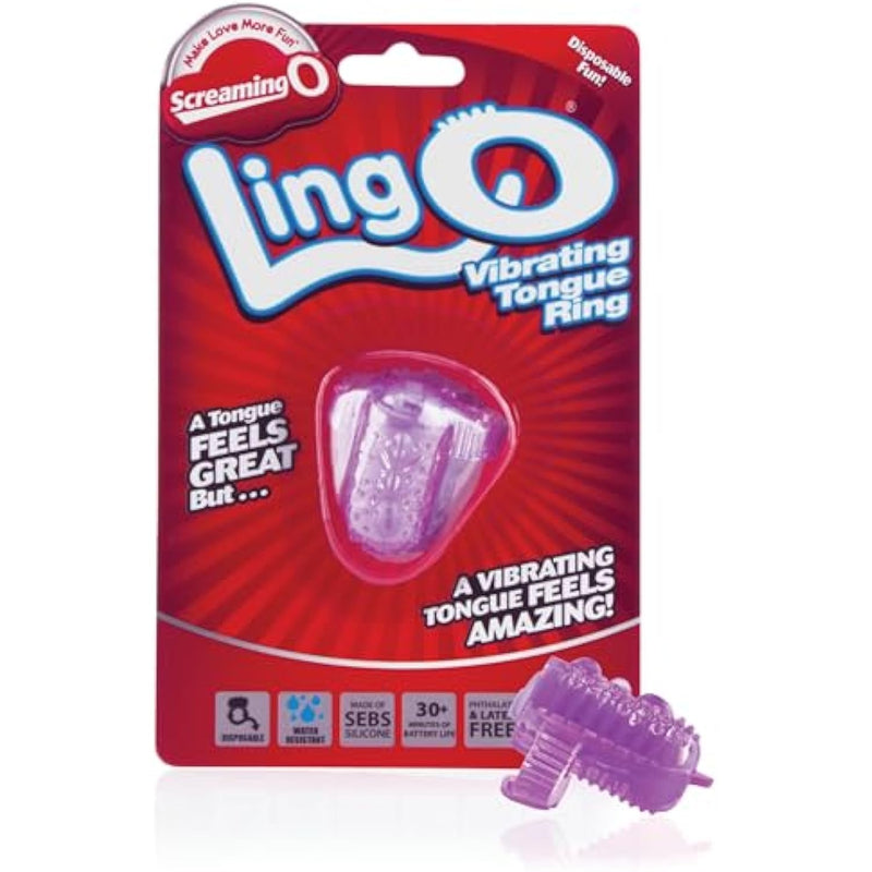 Ling O Tongue Vibrator For Men – Compact Oral Simulator For Couples – Vibrating Tongue Pleasure Toy – Waterproof, Wireless & Discreet – Lingo Stimulator
