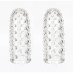 2Pcs Finger Sleeves Transparent Silicone G-Spot Finger Sleeves Vibrator Accessories Nipple Clitoral Stimulator Finger Cot For Adult Women Men Gay Couples Sm Game Bedroom