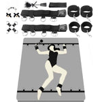8Pcs Bdsm Bondage Bed Restraints Kit, Adjustable Sex Straps Set With Handcuffs, Ankle Cuffs, Blindfold, Tickler & Nipple Clamps For Adult Couples & Women (Black)