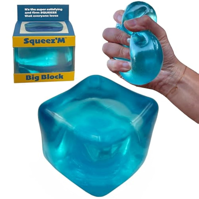 Premium Big Block Cube – 35% Larger Than The Standard Squishy Cube, Toy For Kids & Adults - Sensory Fidget For Stress Relief, Focus & Play – Colorful, Durable, Gift-Ready – Astm Certified 3+