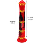 Multi Color Soft Flexible Animal Artificial Horse Dildo Silicone Dildo Toy Adult Sex Toy For Women With Suction (Red+Black)