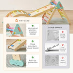 Pikler Triangle Set,7-In-1 Foldable Montessori Toddler Climbing Toys Indoor, Wooden Playground Jungle Gym For Kids, Climber Gift For Boys & Girls Toddler Climbing Toys (Rainbow)