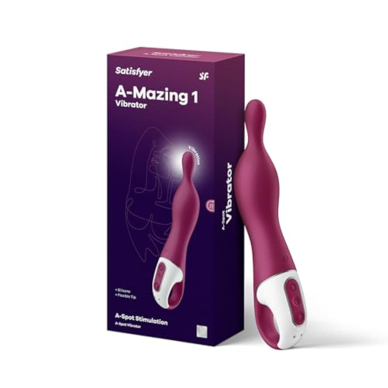 A-Mazing 1 Vibrator Sex Toy | Adult Toys For Women | Best A-Spot Stimulation Vibrator | Vibrating Sexual Pleasure Device | Stimulation Vibrators | Woman Sextoy (Berry)