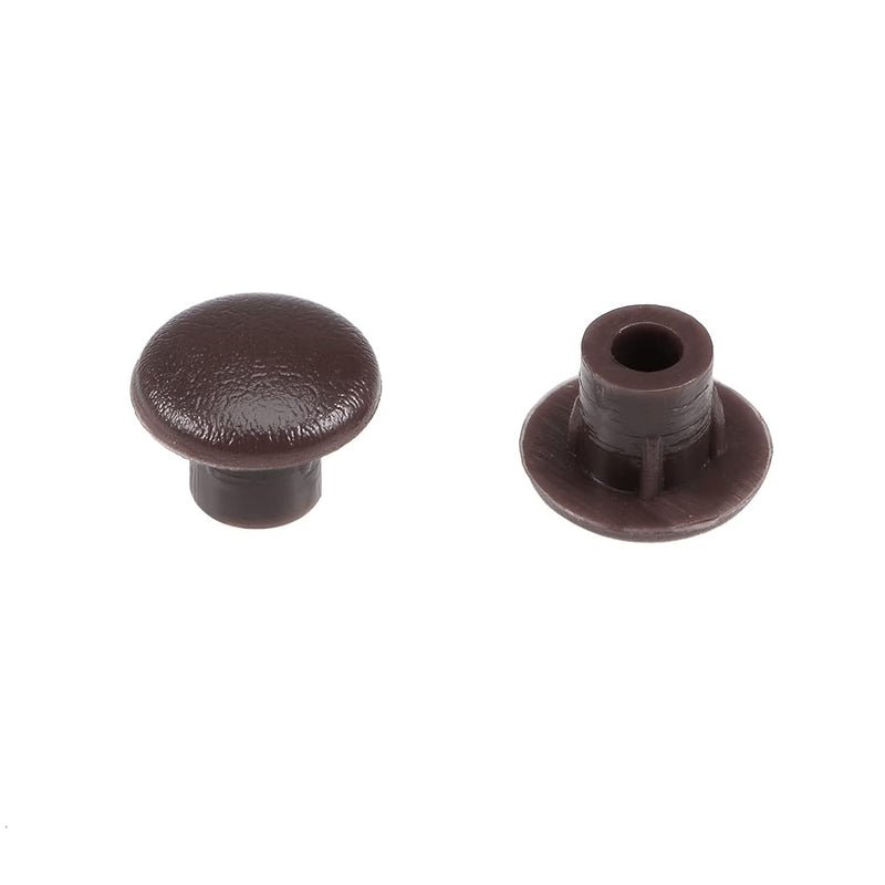 Shelf Peg Hole Plugs 5Mm Dia Dark Brown Plastic Tube Cover For Nail Cabinet Bu