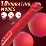 9.6 Inch G Spot Vibrator Adult Toys, Silicone Realistic Dildos Vibrator With 3 Wriggling & 10 Vibrating Modes For Clit Nipple Anal, Thrusting Dildo Adult Sex Toys & Games For Women Men Sex Swing