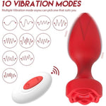 Anal Plug Vibrator Butt Plug Expander 10 Vibration Modes With Remote Control Super Horsepower Men Women Sex Toys (Black)