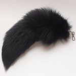 Multi-Function Fox Tail Anal Plug With Stylish Keychain Attachment (Black, Small Plug)