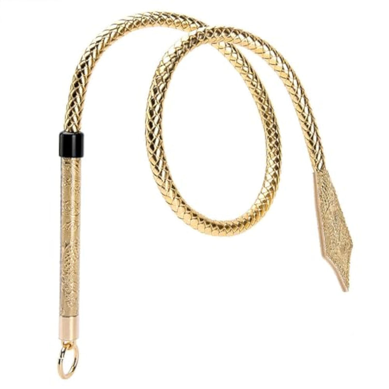 Leather Sex Whips Bdsm Props Braided Spanking Paddle Whip Bondage Gear & Accessories Adult Sexy Toys (Gold)