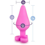 Eden Heart Shape Base Silicone Anal Butt Plug Sex Toy For Men & Women - Pink | Soft, Safe & Perfect For Beginners | Ideal For Prostate Play & Anal Training | Fun Adult Toy For Couples & Solo Play