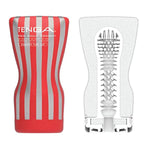 TENGA TOC-202 Soft Case Squeezable Pre-Lubricated Male Masturbator Vacuum Cup with Powerful Suction Red