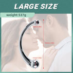 G-Spot Prostate Massager Anal Plug Double Dildo Metal Curved Butt Plug Both Ends Different Anal Training Sex Toys For Men Women Couples Masturbation (L)