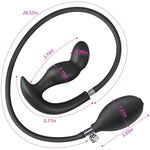 Anal Plug+Dildo, Realistic Dildo With Strong Suction Cup+Inflatable Expanding Anal Plug For Prostate Massaging G-Spot Stimulation Anal Training