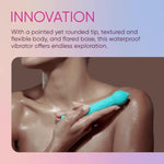 Diamond Wand Vibrator For Women - Flexible, Textured Adult Toy G Spot Vibrator With 21 Modes - Waterproof, Whisper Quiet, Silky Soft Silicone Adult Sex Toys For Women (Turquoise)