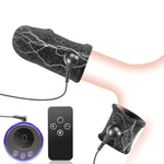 Electric Shock Chastity Device E-Stim Rings For Men? Male Chastity Electro Sex Toy With 8 Modes 19 Intensity Levels – Testicle Toys For Bondage Estim Pleasure