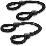 2 Pcs Hand Leg Bracelet Anklets Women Body Chain Rave Handcuffs Sex Bed Adult Set Couples Adjustable Handcuffs (Black)