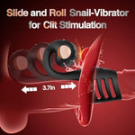 Penis Ring Vibrator For Couples - Vibrating Cock Ring Sleeve With Snail-Shaped Vibrator Male Sex Toys, 10 Modes Remote Control Penis Sleeve, Clit G-Spot Vibrators Men Adult Sex Toys & Games