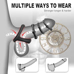 8Pcs Silicone Penis Ring,Different Sizes Cock Ring For Maintain A Longer And Harder Erection,Cock Rings For Men Sex Toy,Adult Sex Toys, Black