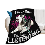 Husky Throw Blanket Dog Gifts For Girls Boys Women Men Kids Adults Soft Flannel Fleece Blanket For Couch Sofa ?Bed Home Decor 40"X50"
