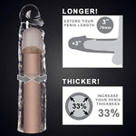 Reusable Clear Penis Sleeve Extender Realistic Textured Cock Extender Body-Safe Stretchy Ultra-Soft Material Cock Enlarger Applicative For Men & Couple-Clear