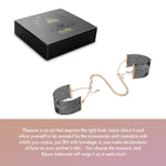 Désir Métallique – Wearable Silver Mesh Bracelets Turn Into Handcuffs With Detachable Chain, 15–24?Cm (Black)