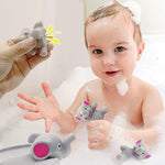 Bath Toys For Toddlers Infants 6 12 18 Months, Floating Bathtub Elephant Toys Squeak Rubber Animal 4 Piece Set, Pool Beach Party Gift For 1 2 3 4 Years Old Kids Boys Girls Water Fun And Shower Time