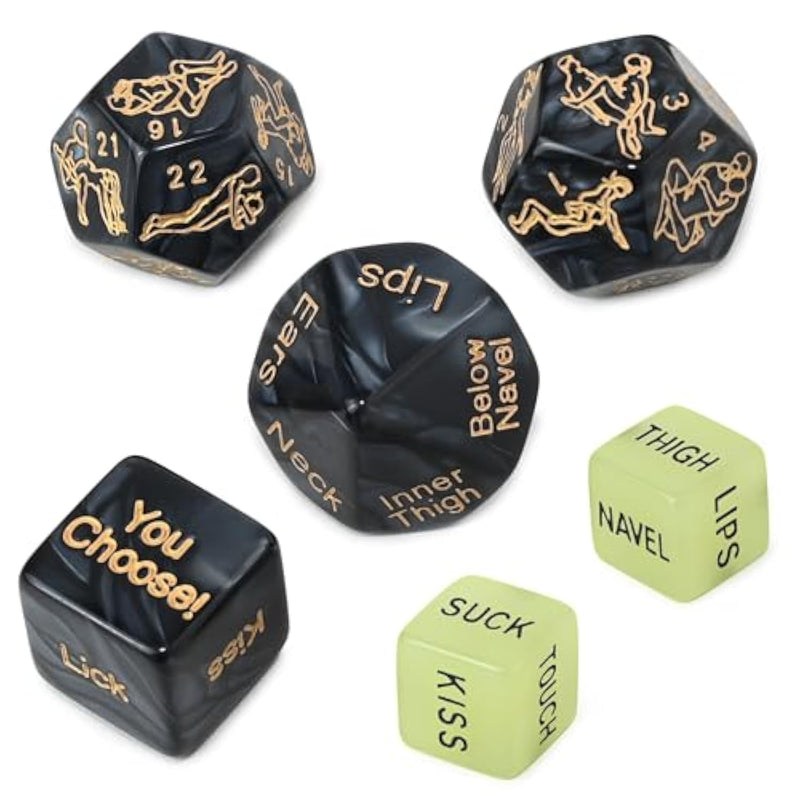 Sex Dice Game Sex Things For Couples Lover, Dice Glow In The Dark With Actions Body Parts, Couple Games Naughty Sexy Fun Intimate Set Perfect For Romantic Anniversary Date Night Bedroom, Black Sex Toy