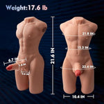 Male Sex Doll For Women With Auto-Thrusting 7 In Huge Dildo, Realistic 3D Muscular Male Torso Sex Dolls With Tight Anal For Men Gay Couple, Big Penis Sex Toy For Female Masturbation, Waterproof