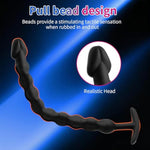 Anal Beads Butt Plug,With T-Shaped Base Anal Balls Silicone Anal Chain Sex Toys Super Long Flexible Anal Plug For Men Women Couples Vaginal Anus Dilator Prostate Massage Adult Erotic Dildo.15.75