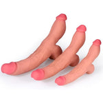 Silicone Double Sided Dildo Strapless Strap-On Dildo With Vivid Glans Realistic Double-Ended Dildo Adult Sex Toy For Lesbian Gay Couple (L)