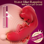 Thrusting Vibrator Rose Sex Toy - Tongue Toy For Women With 7 Licking Vibrating Flapping Sucking Vibrator For Woman Adult Toys For Couples Sex Toys G Spot Vibrator For Female Dildo Vibrators