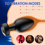 Anal Plug Sex Toys Vibrator- 3Pcs Silicone Anal Toys Butt Plug Training Kit With Remote Control 10 Frequency Vibration, Vibrating Anal Plug And Prostate Massager, Adult Sex Toys And Games Black