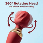 Dual Motor Wand Massager for Women – 2-in-1 G?Spot & Clitoral Stimulator, 12 Modes, Rechargeable, Waterproof, Powerful Quiet Vibrator, Sex Toy for Couples, Personal Use, Travel, Beginners & Advanced