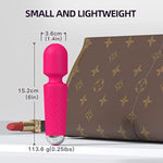 Small Strong Wand Vibrator Clit Stimulator,Rechargeable Vibrating Clitoral Massager With 20 Vibration Modes & 8 Speeds,Waterproof Silicone Personal Clitoris Vibe Women Sex Toys For Her Pleasure,Pink