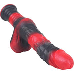 Novelty Handheld Dildo, 10.23In Sword Dildo With Handle - For Adults Only, Black Red Realistic Dildo G Spot Anal Dildo Adult Sex Toy For Women Couple Lesbian - L