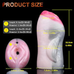 6.49" Dolphins Male Masturbators Realistic W-Shaped Pocket Pussy Silicone Men Halobios Masturbator Toy, Silicone Male Masturbation Sleeve Soft Men Masturbator Sucking Toy